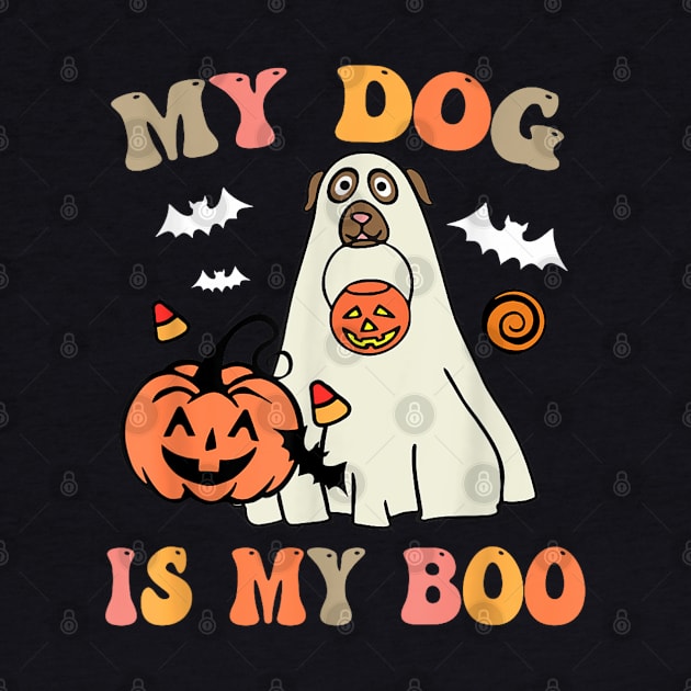 My Dog is My Boo Halloween Shirt, Spooky Dog Tee, Ghost Dog Shirt, Dog Mom Shirt,Halloween Dog by irinjoyart